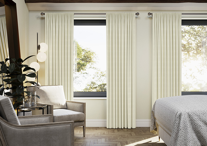 Shima Faux Silk, Oyster - Made to Measure Curtains - Image 3